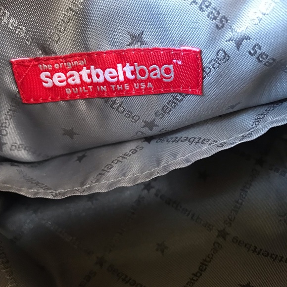 Harveys Seatbelt Original Satchel Tote Bag Shoulder Zip Handbag Purse Beige Tan - Picture 8 of 16